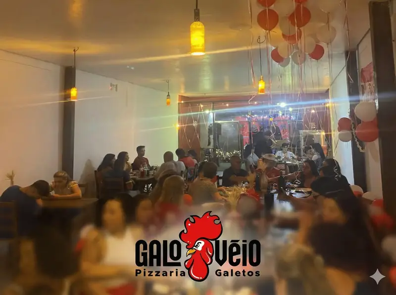 Salão do Galo Véio no rodízio de pizza